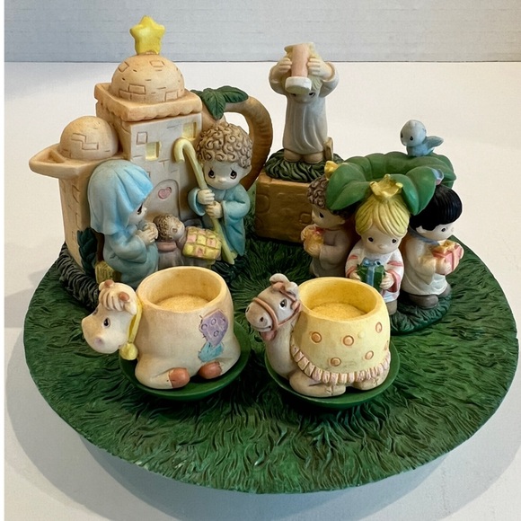 Precious Moments Other - Precious Moments 1998 Nativity Mini Tea
Set Display INCOMPLETE missing spoon